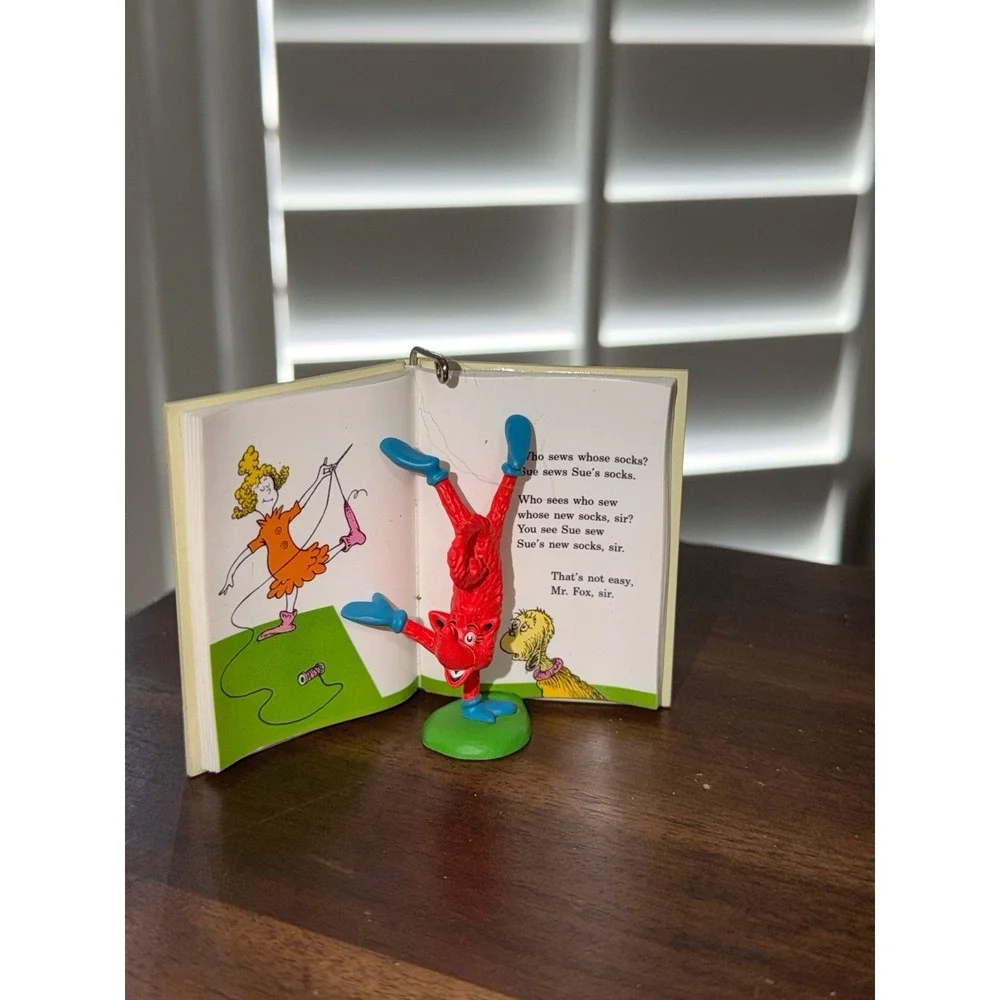 Dr‎ Seuss Fox in Socks Miniature Book Ornament 2023 Hallmark Keepsake Lot